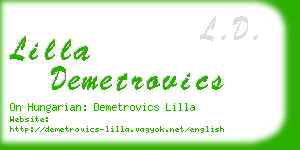 lilla demetrovics business card